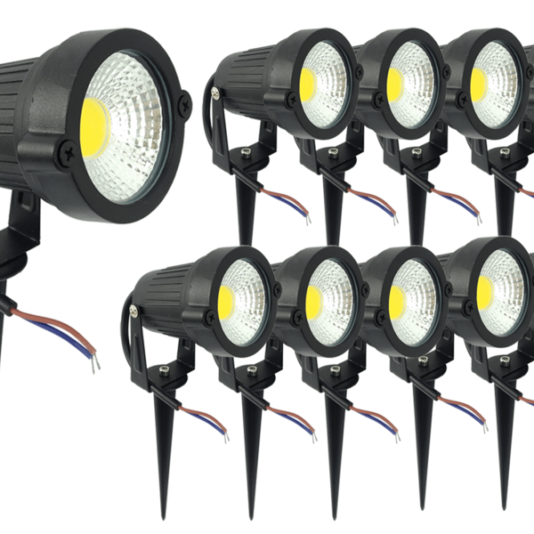 Kit 10 Luminaria Espeto Bivolt Alto Brilho Lançamento 7w  Bra