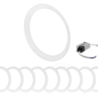 Kit 10 Luminária Painel Plafon LED 12w Redondo Embutir 6000k