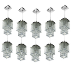 Kit 10 Lustres Pendente De Cristal Acrilico Spark Magnifico