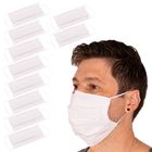 Kit 10 Máscaras De Proteção Tecido Duplo 100% Algodão Branca