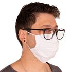 Kit 10 Máscaras De Proteção Tecido Duplo 100% Algodão Branca