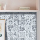 Kit 10 Metros De Papel De Parede Adesivo Azulejo Moderno Cinz