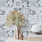 Kit 10 Metros De Papel De Parede Adesivo Azulejo Moderno Cinz