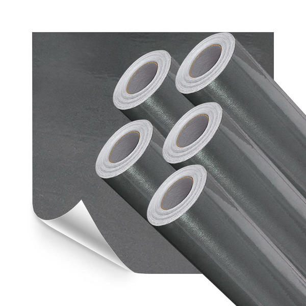 Kit 10 Metros De Papel De Parede Lavavel Alto Brilho Cinza Me