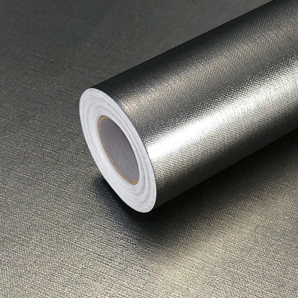 Kit 10 Metros De Papel De Parede Lavavel Metalico Textura Pra