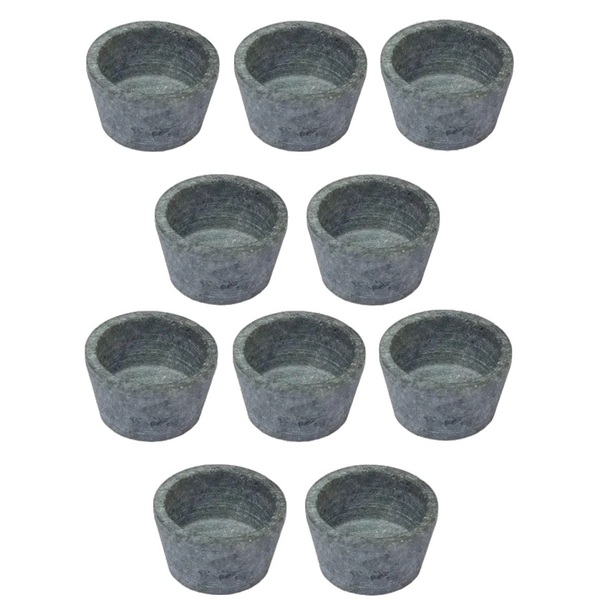 Kit 10 Mini Molheira Tigela Molho Petisco Pedra Sabão 80ml