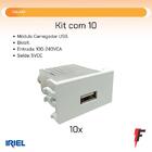 Kit 10 Modulo Carregador Usb Bivolt Talari