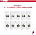 Kit 10 Modulo Tomada Para Tv Coaxial 75 Branco Pial Plus +