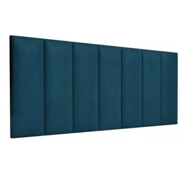 Kit 10 Módulos Estofados Cabeceira Cama Casal 20x60cm Azul