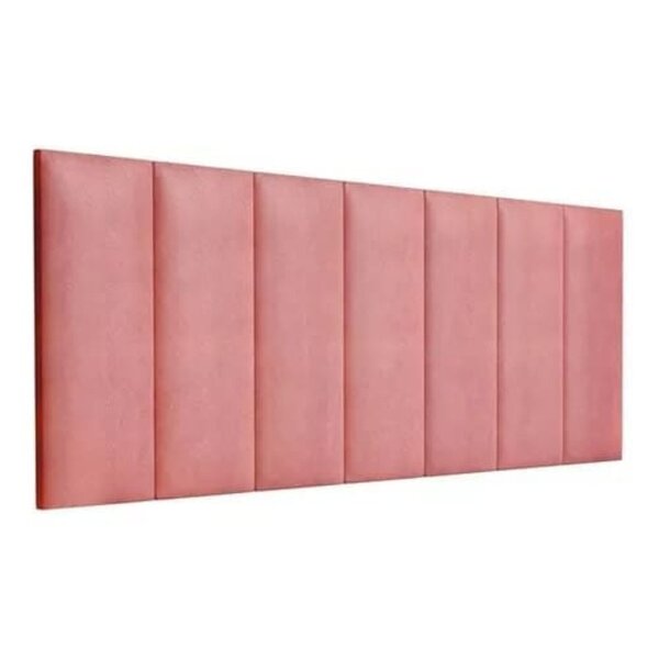 Kit 10 Módulos Estofados Cabeceira Cama Casal 20x60cm Rose