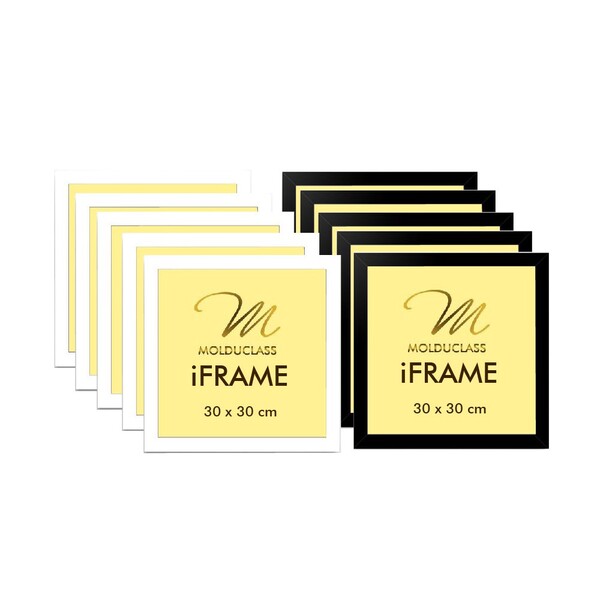 Kit 10 Molduras 30x30 Cm Quadro Gravura Fotos Acetato Iframe
