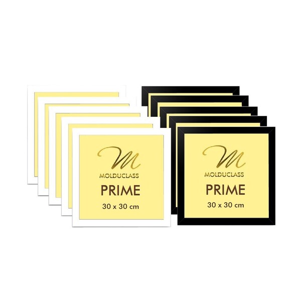Kit 10 Molduras 30x30 Cm Quadro Gravura Fotos Vidro