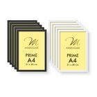 Kit 10 Molduras A4 Pretas Brancas Com Vidro Para Quadro Foto