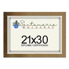 Kit 10 Molduras Porta Diploma Certificado A4 21x30 Dourado