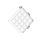 Kit 10 Nichos Porta Toalhas 16 Lugares 52x52cm Branco G01 - G