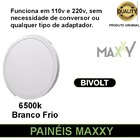 Kit 10 Painéis Plafon Led Sobrepor Redondo 24w Frio - Frio (6