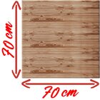 Kit 10 Painel 3d Auto Adesivo Amadeirado Alto Relevo 70x70cm