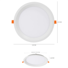 Kit 10 Painel De Led Redondo Embutir Recuado 24w Bivolt Tasch