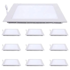 Kit 10 Painel Plafon Embutir Quadrado 25w 24w Luminária Led 6