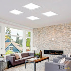 Kit 10 Painel Plafon Led Teto Embutir Quadrado 24w Bco / Pto