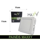 Kit 10 Painel Plafon Sobrepor Led Quadrado 6w Frio 6500k Bivo
