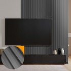 Kit 10 Painel Ripado Prime Madeira Pvc Cinza Fosco 2 9mx16cm