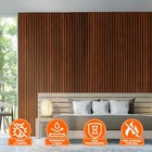 Kit 10 Painel Ripado Prime Madeira Pvc Jacarandá 2 9mx16cm