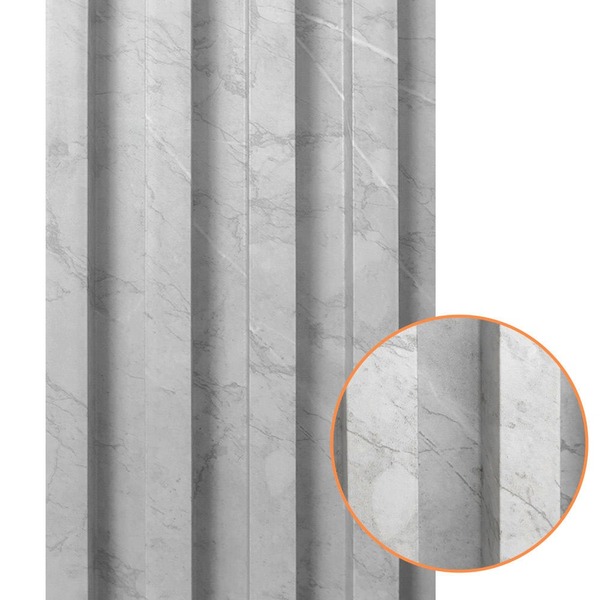 Kit 10 Painel Ripado Pvc Madeira Travertino Cinza 2,9m X 16cm