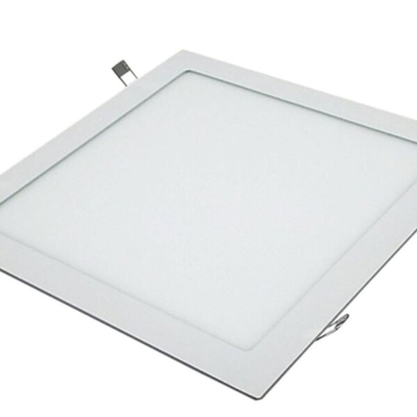 Kit 10 Painel Slim Plafon Led Embutir 24w 3000k Quente Quadra