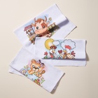 Kit 10 Pano De Prato Bainha Estampado Pé De Galinha