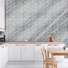 Kit 10 Papel Parede Adesivo Lavavel Hd Azulejo Moderno Cinza