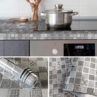 Kit 10 Papel Parede Adesivo Lavavel Hd Azulejo Moderno Cinza