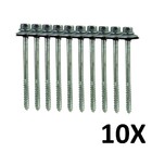 Kit 10 Parafuso Para Telha Com Arruelas 5/16''x180 Mm