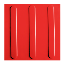 Kit 10 Pçs Piso Tátil Direcional Pvc 25x25 Argamassado Vm