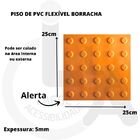 Kit 10 Pçs Piso Tátil Pvc 25x25 Alerta Amarelo