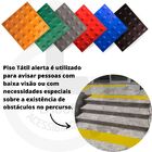 Kit 10 Pçs Piso Tátil Pvc 25x25 Alerta Amarelo