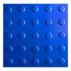 Kit 10 Pçs Piso Tátil Pvc 25x25 Alerta Azul