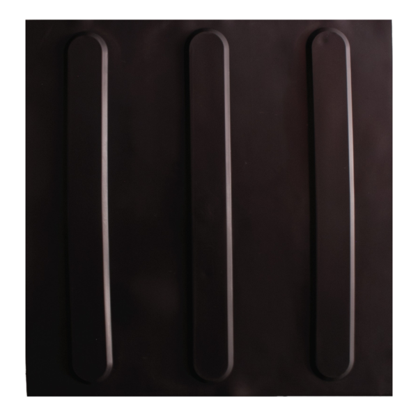 Kit 10 Pçs Piso Tátil Pvc 25x25 Direcional Preto