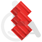 Kit 10 Pçs Piso Tátil Pvc 25x25 Direcional Vermelho