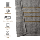Kit 10 Pçs Toalha De Banho Dubai 70x130cm 100% Algodão 330g/m