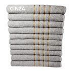 Kit 10 Pçs Toalha De Banho Dubai 70x130cm 100% Algodão 330g/m