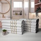 Kit 10 Pçs Toalha De Banho Dubai 70x130cm 100% Algodão 330g/m