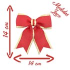 Kit 10 Peças Enfeite Árvore Natal Laço Lacinho Vermelho Doura