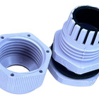 Kit 10 Peças - Prensa Cabo Pg16 Pvc Cinza Cabos 10 Até 15mm