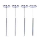 Kit 10 Pendente Luminária Tubo Alumínio Escovado 50 Cm