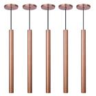 Kit 10 Pendente Luminária Tubo Cobre Escovado 50 Cm