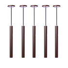 Kit 10 Pendente Luminária Tubo Marrom 30cm Canopla 6cm