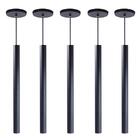 Kit 10 Pendente Luminária Tubo Preto 50 Cm + Lâmpada Led Bran