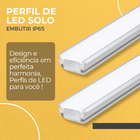 Kit 10 Perfil De Led 28x11mm Embutir Ip65 1m P/ Piso Solo