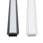 Kit 10 Perfil De Led Reforçado Embutir 24x7mm Barra 2m Para F